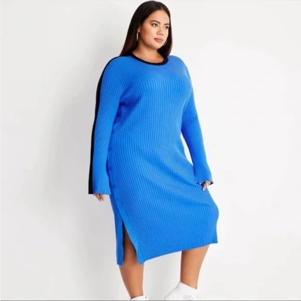 🔖 FUTURE COLLECTIVE x Target Long Sleeve Sweater Dress Kahlana Barfield Brown